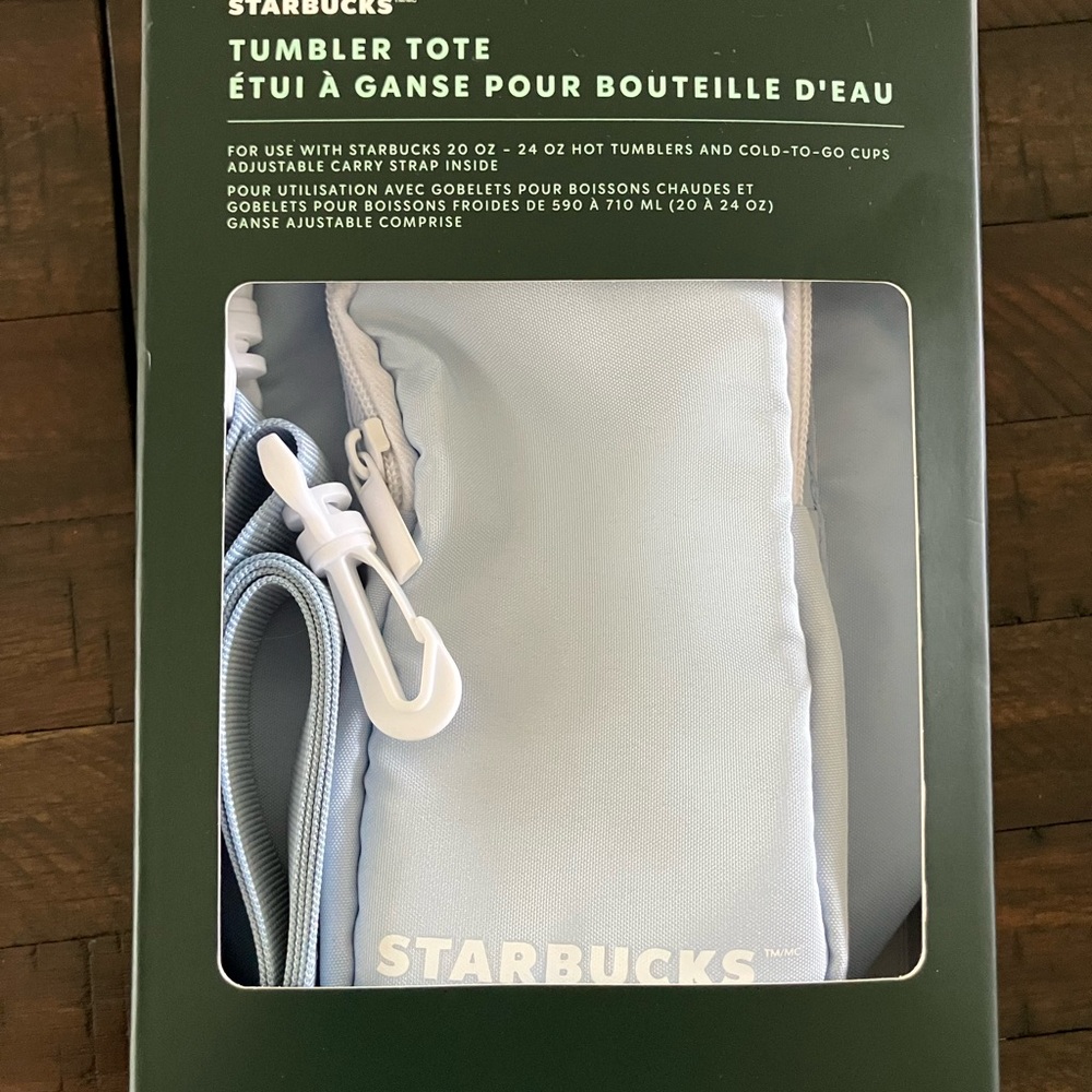 ☁️NWT💙Starbucks 2025 Spring Baby Blue Tumbler Tote Bag in Box